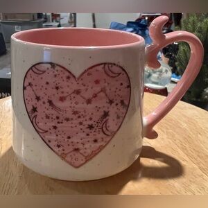 Sheffield Home Heart Moon Stars Astrology Coffee Mug Pink Inside